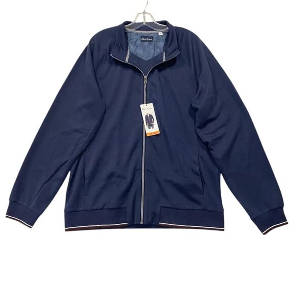 NEW Robert Graham Deluxe Knit Lightweight Jacket | Navy - Picture 3 of 13